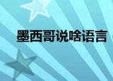 墨西哥说啥语言（墨西哥人说什么语言）