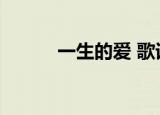 一生的爱 歌词（爱是一生流离）