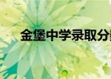 金堡中学录取分数线2022（金堡中学）