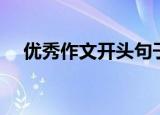优秀作文开头句子摘抄（优秀作文开头）