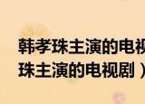 韩孝珠主演的电视剧免费下载 1080P（韩孝珠主演的电视剧）