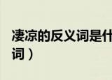 凄凉的反义词是什么(最佳答案)（凄凉的反义词）