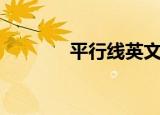 平行线英文版（平行线英文）
