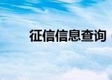 征信信息查询（个人信用信息查询）