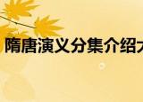 隋唐演义分集介绍大全（隋唐演义分集介绍）