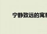 宁静致远的寓意和象征（宁静志远）