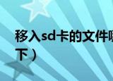 移入sd卡的文件哪里找（复制到sd卡根目录下）