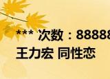 *** 次数：888888 已用完请联系开发者***
王力宏 同性恋