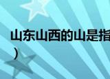 山东山西的山是指什么湖（山东山西的山是指）