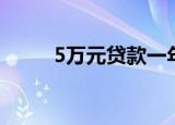 5万元贷款一年利息多少钱（5万）