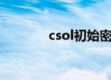 csol初始密码（csol改密码）