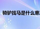 骑驴找马是什么意思?（骑驴找马什么意思）