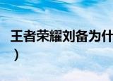 王者荣耀刘备为什么玩的人少（王者荣耀刘备）