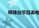 明珠台节目表电视猫（明珠台节目表）