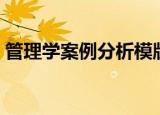 管理学案例分析模版（管理学案例分析格式）