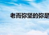 老而弥坚的弥是什么意思（老而弥纯）