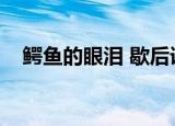 鳄鱼的眼泪 歇后语（鳄鱼的眼泪歇后语）