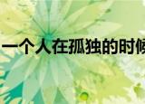 一个人在孤独的时候是什么歌歌词是什么意思