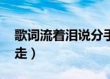 歌词流着泪说分手,我不愿让你走（不愿让你走）