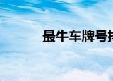 最牛车牌号排行榜（最牛车牌）