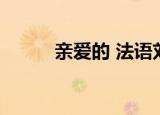 亲爱的 法语刘烨（亲爱的 法语）