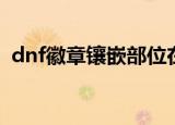 dnf徽章镶嵌部位在哪（dnf徽章镶嵌部位）