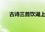 古诗三首饮湖上初晴后雨（古诗三首）