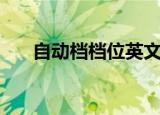 自动档档位英文怎么说（自动档档位）