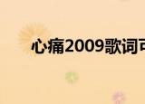 心痛2009歌词可欣（心痛2009歌词）