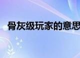 骨灰级玩家的意思（骨灰级玩家什么意思）