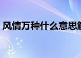 风情万种什么意思解释（风情万种什么意思）