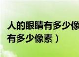 人的眼睛有多少像素却看不透人心（人的眼睛有多少像素）