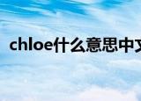 chloe什么意思中文翻译（chloe什么意思）
