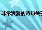 非常浪漫的诗句关于玫瑰（非常浪漫的诗句）