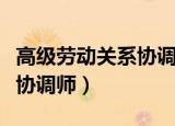 高级劳动关系协调师报考条件（高级劳动关系协调师）