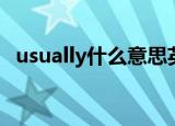 usually什么意思英文（usually什么意思）
