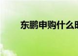 东鹏申购什么时候开盘（东鹏申购）